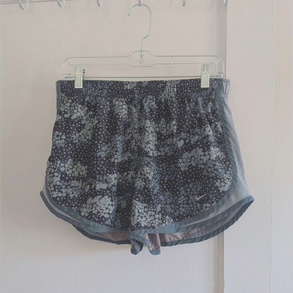 Nike Tempo Women's Shorts Rare Blue Floral Print Sz. L